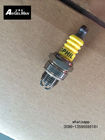 OEM Small Chainsaw Spark Plug With 2 Electrodes Yellow For Lawn Mower